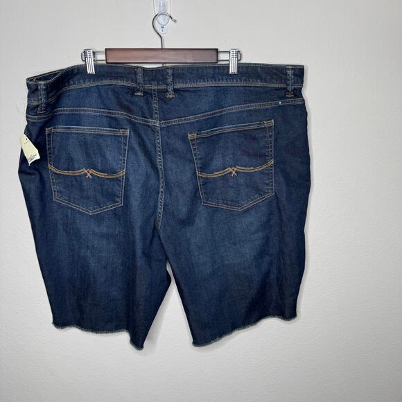 Lucky Brand Women’s 24W Georgia Denim Shorts Blue Easy Fit Mid Rise Raw Hem NWT‎ - Picture 5 of 10